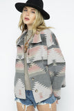 Soft Comfy Lightweight Aztec Pattern Jacket