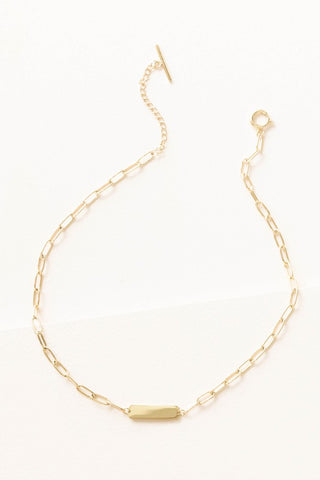 Plate Oval Chain Necklace