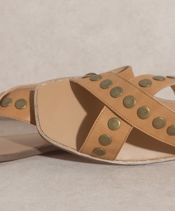 OASIS SOCIETY KYLIE - Studded Cross Band Sandal