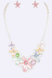 Mix Flower Statement Necklace Set