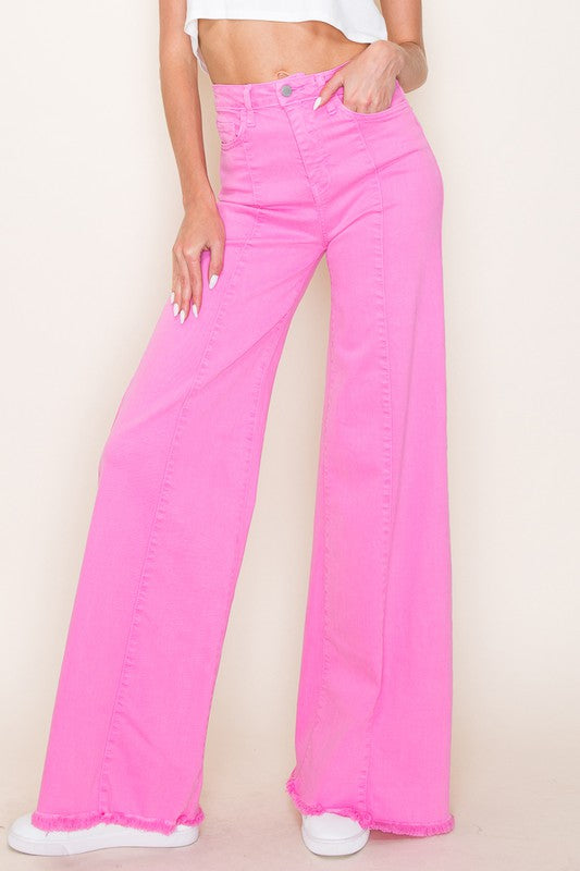 Wide Leg Denim Pants Jeans Western Style