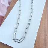 Luxe Silver Chunky Paper Clip Chain - 18