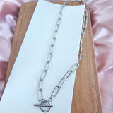 Luxe Silver Chunky Paper Clip Chain - 18