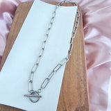 Luxe Silver Chunky Paper Clip Chain - 18