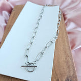 Luxe Silver Chunky Paper Clip Chain - 18