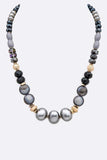 Mix Beads Crystal Collar Necklace