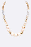 Mix Beads Crystal Collar Necklace