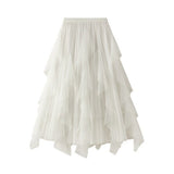 Pleated Chiffon Midi Skirt