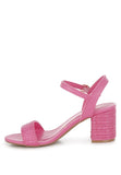 Tulata Raffia Pin Buckle Block Heels