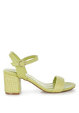 Tulata Raffia Pin Buckle Block Heels